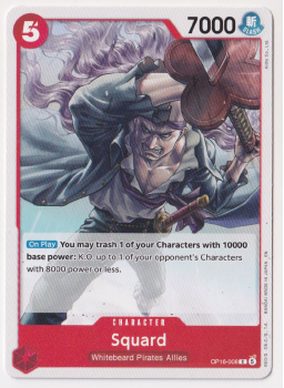 Squard single card from One Piece Trading Card Game