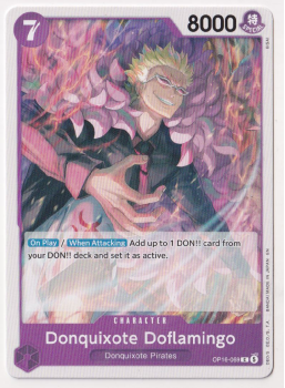 Donquixote Doflamingo single card from One Piece Trading Card Game
