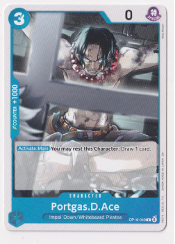 Portgas.D.Ace single card from One Piece Trading Card Game
