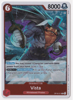 Vista single card from One Piece Trading Card Game