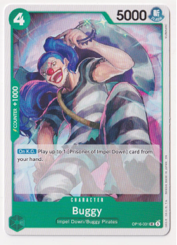 Buggy single card from One Piece Trading Card Game