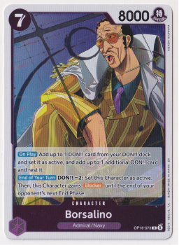 Borsalino single card from One Piece Trading Card Game