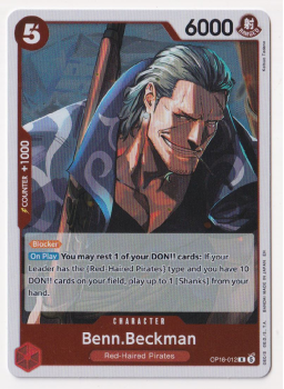 Benn.Beckman single card from One Piece Trading Card Game