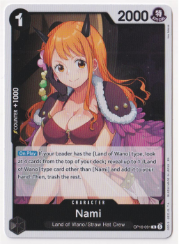 Nami single card from One Piece Trading Card Game