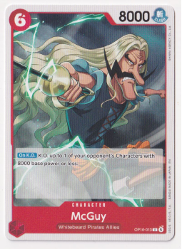 McGuy single card from One Piece Trading Card Game