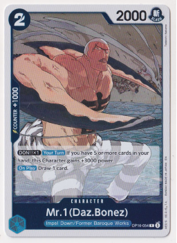 Mr.1(Daz.Bonez) single card from One Piece Trading Card Game