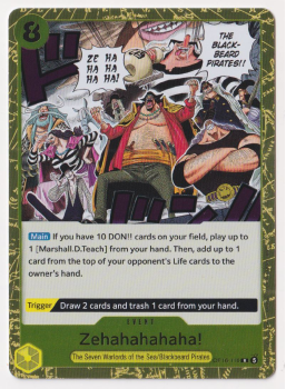 Zehahahahaha! single card from One Piece Trading Card Game