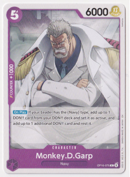 Monkey.D.Garp single card from One Piece Trading Card Game
