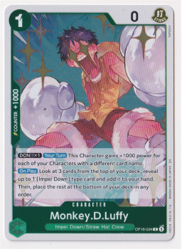 Monkey.D.Luffy single card from One Piece Trading Card Game