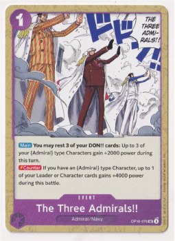 The Three Admirals!! single card from One Piece Trading Card Game