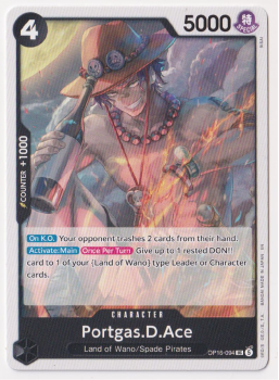 Portgas.D.Ace single card from One Piece Trading Card Game