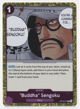 “Buddha” Sengoku single card from One Piece Trading Card Game