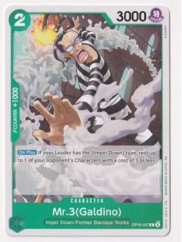 Mr.3(Galdino) single card from One Piece Trading Card Game