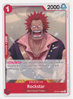 Rockstar single card from One Piece Trading Card Game