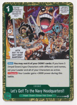 Let’s Go!! To the Navy Headquarters!! single card from One Piece Trading Card Game