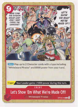 Let’s Show ‘Em What We’re Made Of!! single card from One Piece Trading Card Game