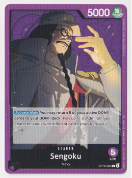 Sengoku single card from One Piece Trading Card Game