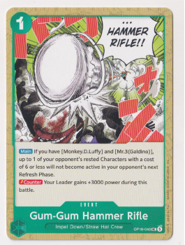 Gum-Gum Hammer Rifle single card from One Piece Trading Card Game