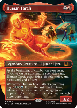 Human Torch (BORDERLESS) single card from Magic: the Gathering