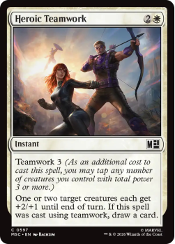 Heroic Teamwork single card from Magic: the Gathering