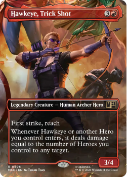 Hawkeye, Trick Shot (BORDERLESS) single card from Magic: the Gathering