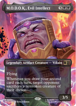 M.O.D.O.K., Evil Intellect (BORDERLESS) single card from Magic: the Gathering