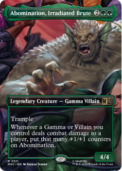 Abomination, Irradiated Brute (BORDERLESS) single card from Magic: the Gathering