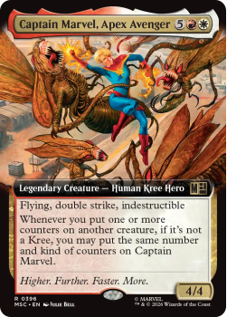 Captain Marvel, Apex Avenger (EXTENDED) single card from Magic: the Gathering