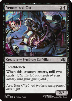 Venomized Cat single card from Magic: the Gathering