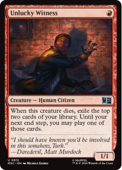 Unlucky Witness single card from Magic: the Gathering
