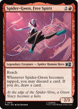 Spider-Gwen, Free Spirit single card from Magic: the Gathering