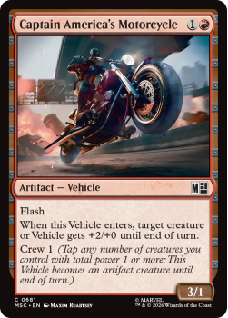 Captain America's Motorcycle single card from Magic: the Gathering