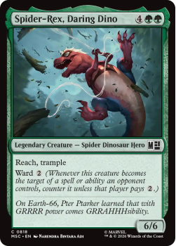 Spider-Rex, Daring Dino single card from Magic: the Gathering