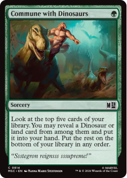 Commune with Dinosaurs single card from Magic: the Gathering