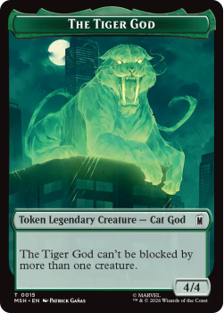 The Tiger God 15 // Sturdy Shield 21 single card from Magic: the Gathering