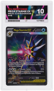 Mega Starmie (SPECIAL ILLUSTRATION RARE) : 118/088 MEGA EVOLUTION PERFECT ORDER - ACE GRADING Graded Card – 10 GEM MINT
