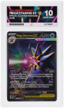 Mega Starmie (SPECIAL ILLUSTRATION RARE) : 118/088 MEGA EVOLUTION PERFECT ORDER - ACE GRADING Graded Card – 10 GEM MINT