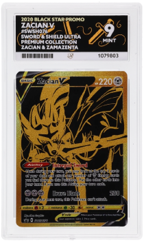 Zacian V (PROMO) : SWSH076 BLACK STAR PROMO - ACE GRADING Graded Card - 9 MINT