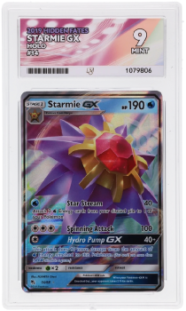 Starmie GX (HOLO) : 14/58 SUN AND MOON – HIDDEN FATES - ACE GRADING Graded Card – 9 MINT