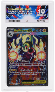 Mega Eelektross Ex (SPECIAL ILLUSTRATION RARE) : 278/217 MEGA EVOLUTION ASCENDED HEROES - ACE GRADING Graded Card – 10 GEM MINT