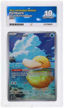 Psyduck (ILLUSTRATION RARE) : 226/217 MEGA EVOLUTION ASCENDED HEROES - ACE GRADING Graded Card – 10 GEM MINT
