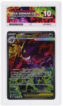Mega Gengar EX (SPECIAL ILLUSTRATION RARE) : 284/217 MEGA EVOLUTION ASCENDED HEROES - ACE GRADING Graded Card – 10 GEM MINT