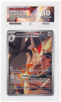 Larry's Staraptor (ILLUSTRATION RARE) : 249/217 MEGA EVOLUTION ASCENDED HEROES - ACE GRADING Graded Card – 10 GEM MINT