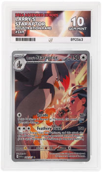 Larry's Staraptor (ILLUSTRATION RARE) : 249/217 MEGA EVOLUTION ASCENDED HEROES - ACE GRADING Graded Card – 10 GEM MINT