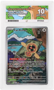 Fan Rotom (ILLUSTRATION RARE) : 250/217 MEGA EVOLUTION ASCENDED HEROES - ACE GRADING Graded Card – 10 GEM MINT