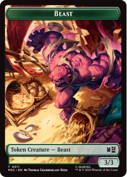 Beast 11 // Vibranium 15 single card from Magic: the Gathering