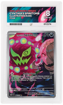 Cynthia's Spiritomb (ILLUSTRATION RARE) : 244/217 MEGA EVOLUTION ASCENDED HEROES - ACE GRADING Graded Card - 8 NM-MT