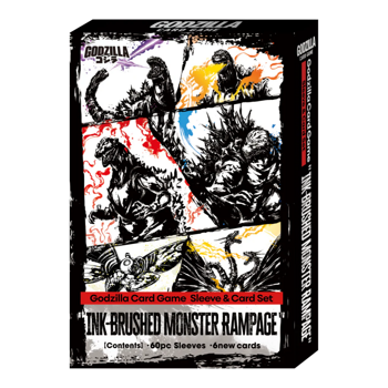 Godzilla Card Game Sleeve & Card Set: Ink-Brushed Monster Rampage