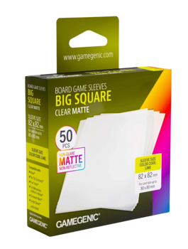 Gamegenic Board Game Sleeves Big Square Clear Matte 82x82 (50 Ct.)