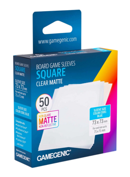 Gamegenic Board Game Sleeves Square Clear Matte 73x73 (50 Ct.)